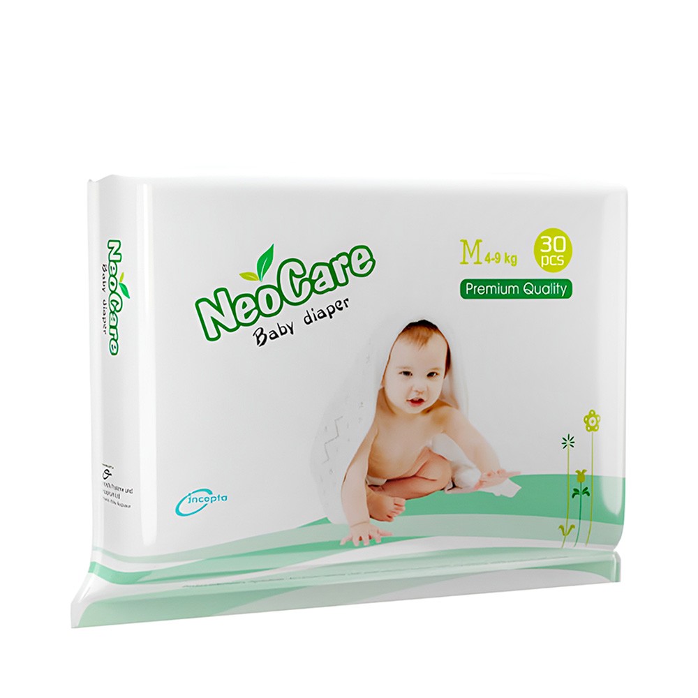 NEOCARE Baby Diapers – M (4–9 kg) – 30 pcs